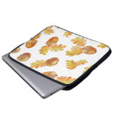 Herbsteiche Blätter: buntes Muster. Laptopschutzhülle (Vorne Knopf)
