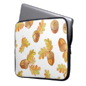 Herbsteiche Blätter: buntes Muster. Laptopschutzhülle (Vorderseite Links)