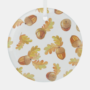 Herbsteiche Blätter: buntes Muster. Ornament Aus Glas