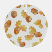 Herbsteiche Blätter: buntes Muster. Ornament Aus Glas (Rückseite)