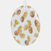 Herbsteiche Blätter: buntes Muster. Ornament Aus Glas (Vorderseite links)