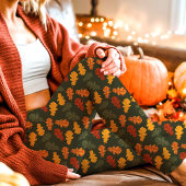 Herbsteiche Blätter fallen grün Leggings