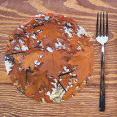 Herbsteiche Blätter floral Pappteller