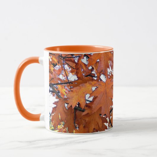 Herbsteiche Blätter floral Tasse (Links)