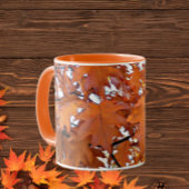 Herbsteiche Blätter floral Tasse