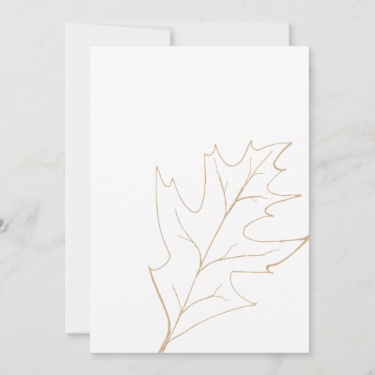 Herbsteiche Blätter Hochzeit Einladung (Rückseite)