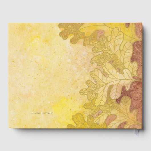 Herbsteiche Blätter Hochzeit Gästebuch (Rückseite)