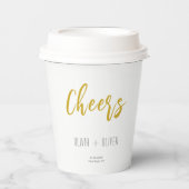 Herbsteiche Blätter Hochzeit Pappbecher (Vorderseite)