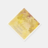 Herbsteiche Blätter Hochzeit Willkommen Serviette (Ecke)