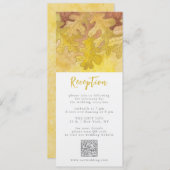 Herbsteiche Blätter Hochzeitsempfangskarte Einladung (Vorne/Hinten)