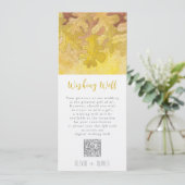 Herbsteiche Blätter Hochzeitskode Einladung (Stehend Vorderseite)