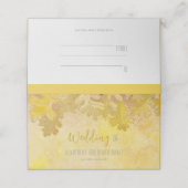 Herbsteiche Blätter Hochzeitsstimmung Platzkarte (Außenseite Aufgefaltet)