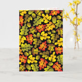 Herbsteiche-Blätter Karte (Gelbe Blume)