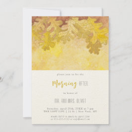 Herbsteiche Blätter Morgens Einladung