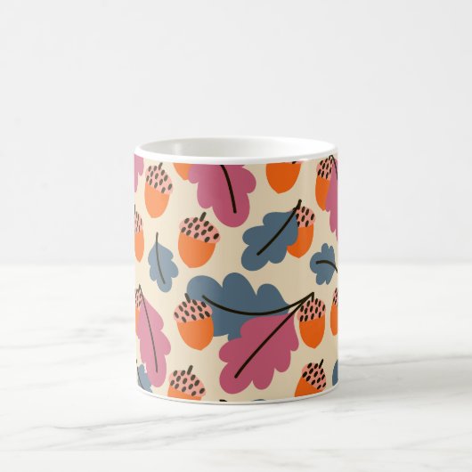 Herbsteiche: Blätter und Acornmuster Kaffeetasse (Mittel)
