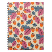 Herbsteiche: Blätter und Acornmuster Notizblock (Vorderseite)