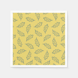 Herbsteiche-Cocktail-Servietten - Mais/aquamarin Serviette