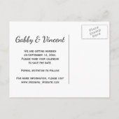 Herbsteiche Leaf Hochzeit speichern das Datum Ankündigungspostkarte (Rückseite)