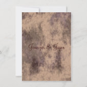 Herbsteiche Silhouette Hochzeit im Herbst Einladun Einladung (Rückseite)