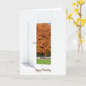 Herbsteiche zum Geburtstag im Freien Karte (Gelbe Blume)