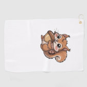 Herbsteichhörnchen Klassischer T - Shirt Golfhandtuch (Horizontal)