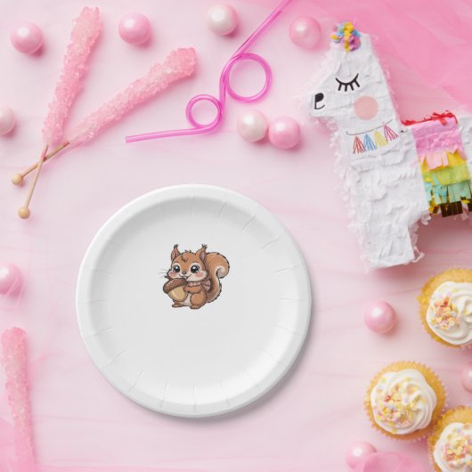 Herbsteichhörnchen Klassischer T - Shirt Pappteller (Party)