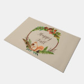 Herbsteichhörnchen und Natur mit anpassbarem Text Fußmatte (Schrägansicht)