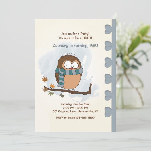 Herbsteinladung Einladung (Stehend Vorderseite)