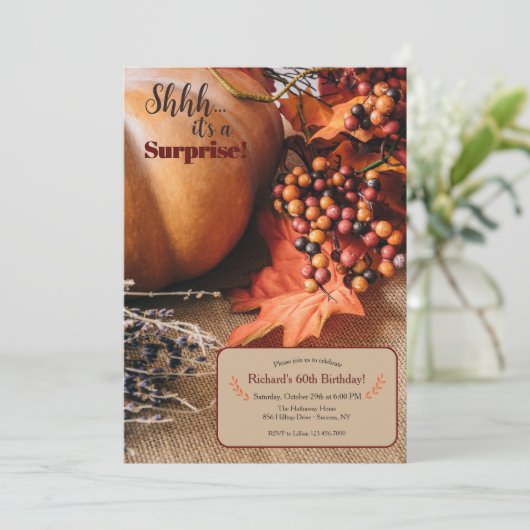 Herbsteinladung Einladung (Stehend Vorderseite)