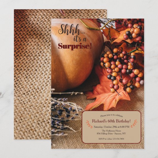 Herbsteinladung Einladung (Vorne/Hinten)