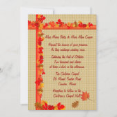 Herbsteinladung Einladung (Vorderseite)