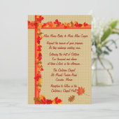 Herbsteinladung Einladung (Stehend Vorderseite)