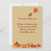 Herbsteinladung Einladung (Rückseite)