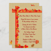 Herbsteinladung Einladung (Vorne/Hinten)