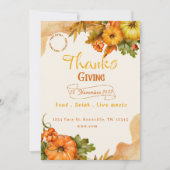Herbsteinladung im Erntedank Einladung (Vorderseite)
