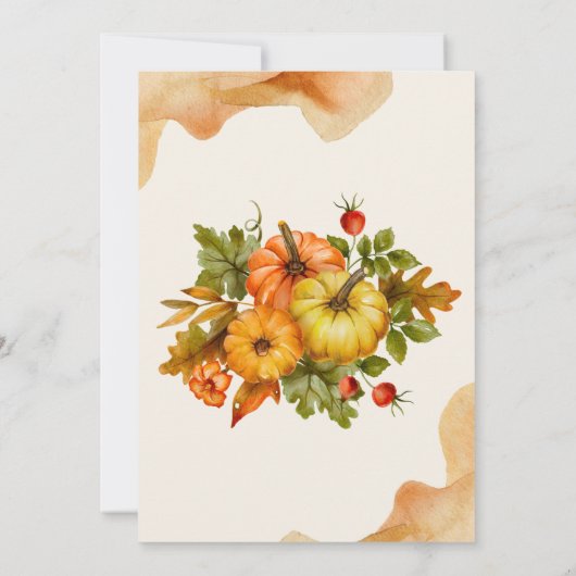 Herbsteinladung im Erntedank Einladung (Rückseite)