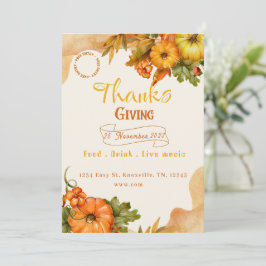 Herbsteinladung im Erntedank Einladung