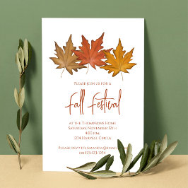 Herbstelegante Foliage-Herbstlaub Minimalistisch Einladung