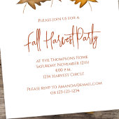 Herbstelegante Foliage-Herbstlaub Minimalistisch Einladung