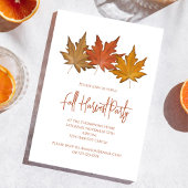 Herbstelegante Foliage-Herbstlaub Minimalistisch Einladung