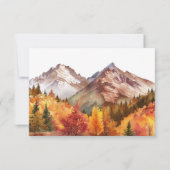 Herbstelegante Hochzeitsfeier UAWG RSVP Karte (Rückseite)