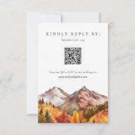 Herbstelegante Hochzeitsfeier UAWG RSVP Karte