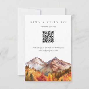 Herbstelegante Hochzeitsfeier UAWG RSVP Karte