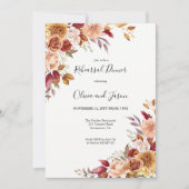 Herbstelegante Probe Dinner Einladung (Vorderseite)