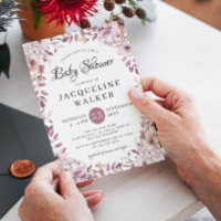 Herbstelegante violette Blumen Foliage Babydusche