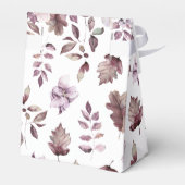 Herbstelegante violette Blumenblätter Geschenkschachtel (Rückseite)