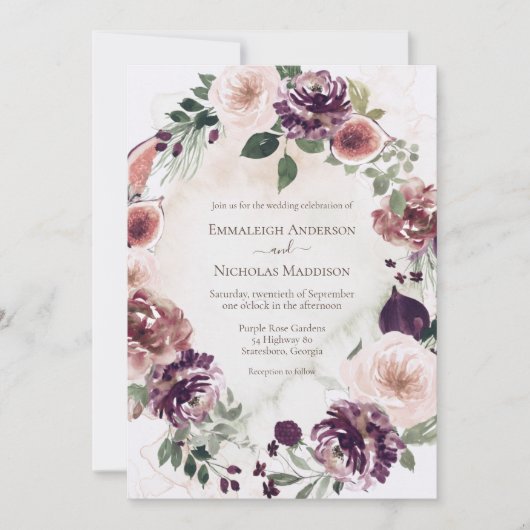 Herbsteleganz Einladung (Vorderseite)