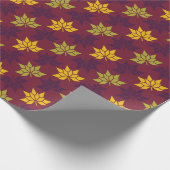 Herbsteleganz - Festliche Herbstlaub Geschenkpapier (Ecke)