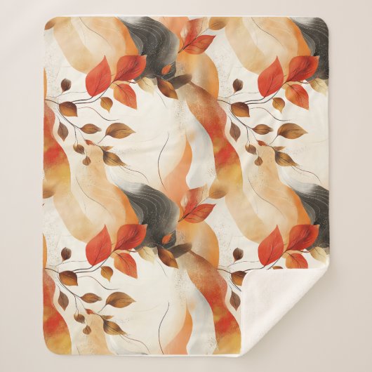 Herbsteleganz Nahtloses Muster Sherpadecke (Vorderseite)