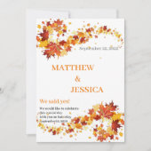 Herbsteleganz Save the Date Einladung (Vorderseite)